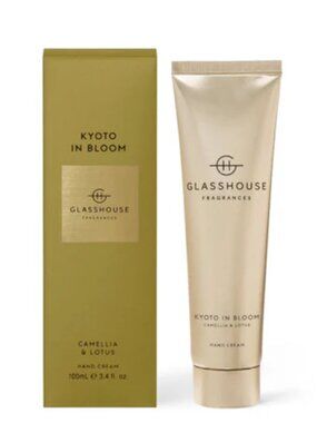 🙌 2/$55 NIB Glasshouse Fragrances KYOTO IN BLOOM Hand Cream Camellia & Lotus